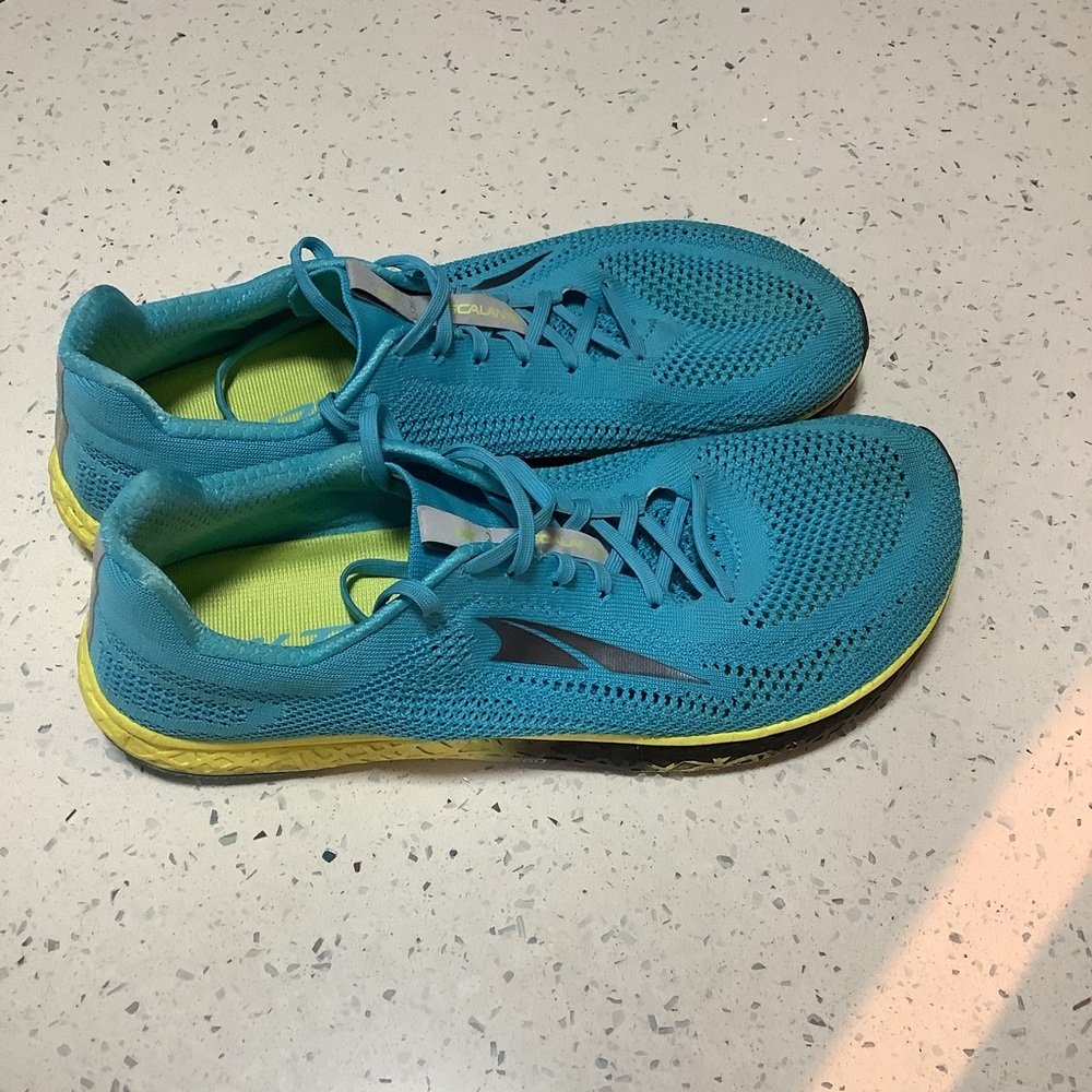 ALTRA ESCALANTE RACER Mens 12 Blue Yellow Running Athletic Sneakers Shoes